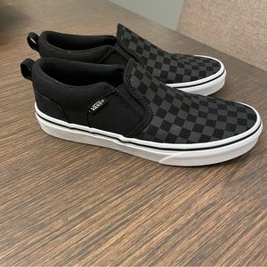 VANS Black Checkered Slip on Shoes